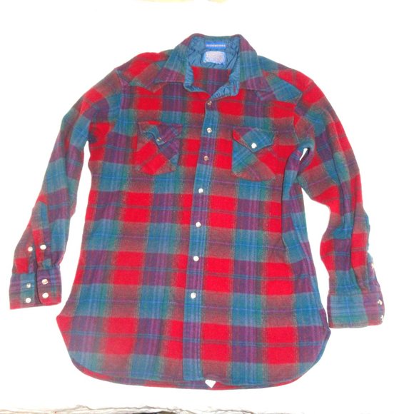 Pendleton Other - Pendleton Western Shirt / Snaps / Wood - High Grade Western Wear